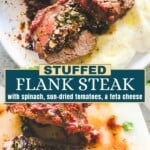 Stuffed Flank Steak Pinterest image.