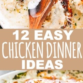12 Easy Chicken Dinner Ideas Your Family Will Love - Easy, fresh, quick, and delicious chicken dinners that your family will love! With the help of these family friendly chicken dinner ideas, you will always have a meal on the table plus a happy bunch to enjoy it.