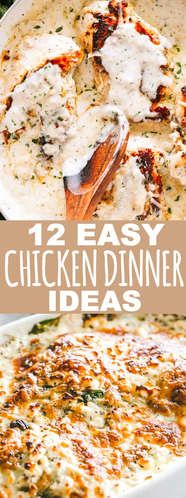12 Easy Chicken Dinner Ideas Your Family Will Love - Easy, fresh, quick, and delicious chicken dinners.