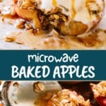 microwave baked apples pinterest image.