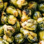 Oven Roasted Brussels Sprouts with Honey Balsamic Glaze