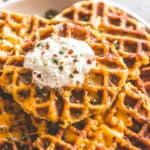 Cheesy Potato Waffles | Diethood