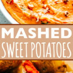 Mashed sweet potatoes Pinterest image.