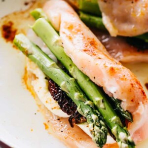 Cheesy Asparagus Stuffed Chicken Breasts Recipe