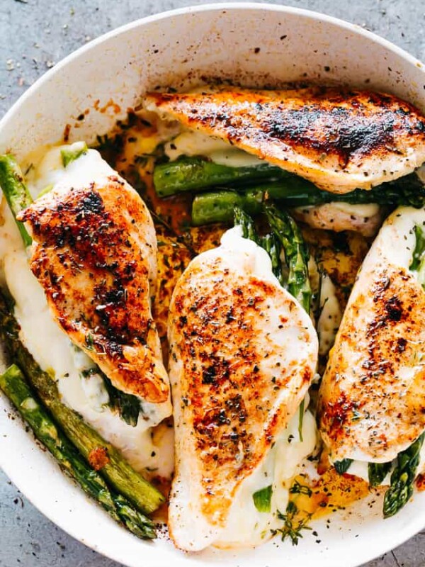 Cheesy Asparagus Stuffed Chicken Breasts Recipe