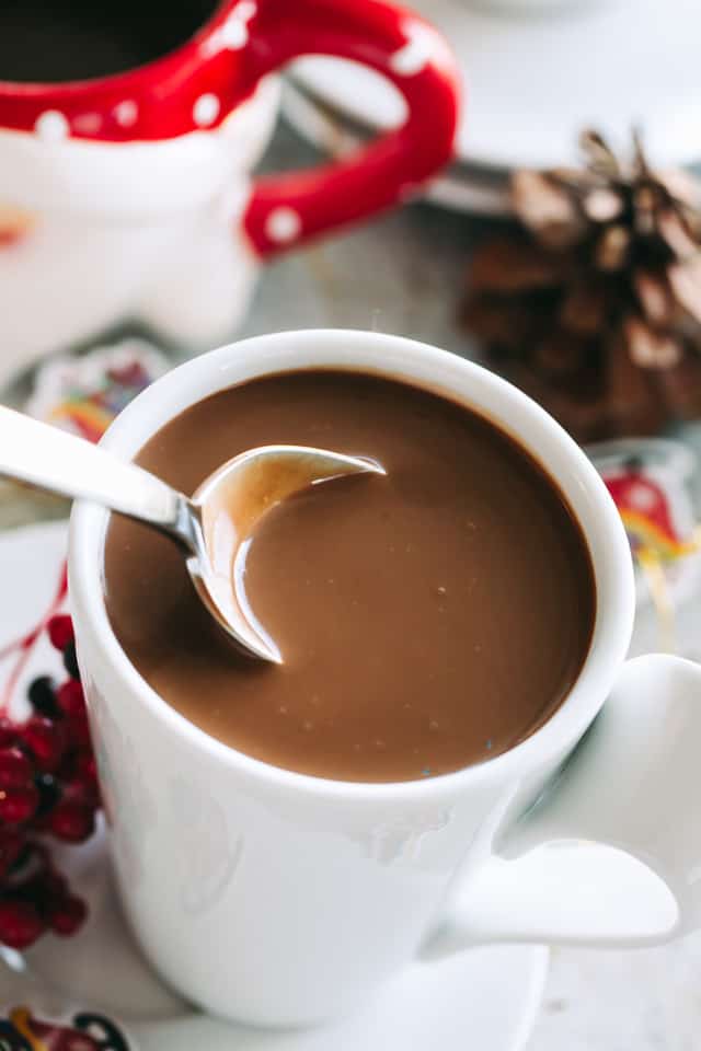 Slow Cooker Hot Chocolate in a mug