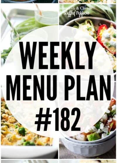 Weekly Menu Plan 182