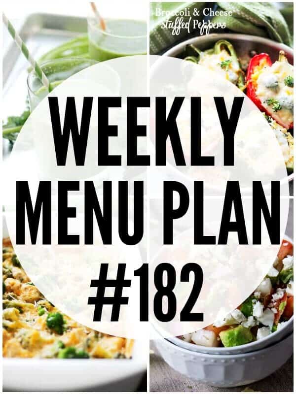 Weekly Menu Plan 182