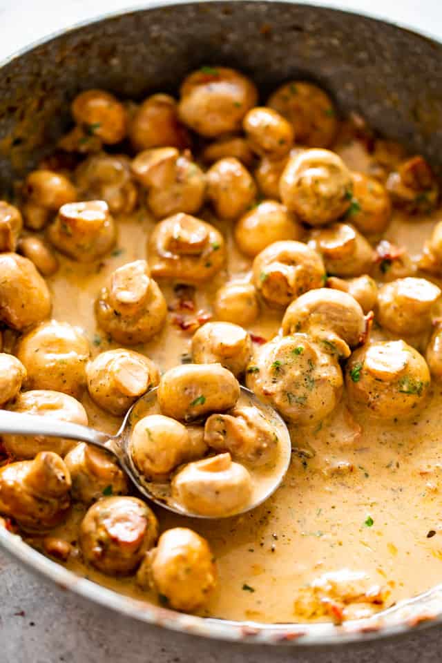 Creamy Garlic Mushrooms