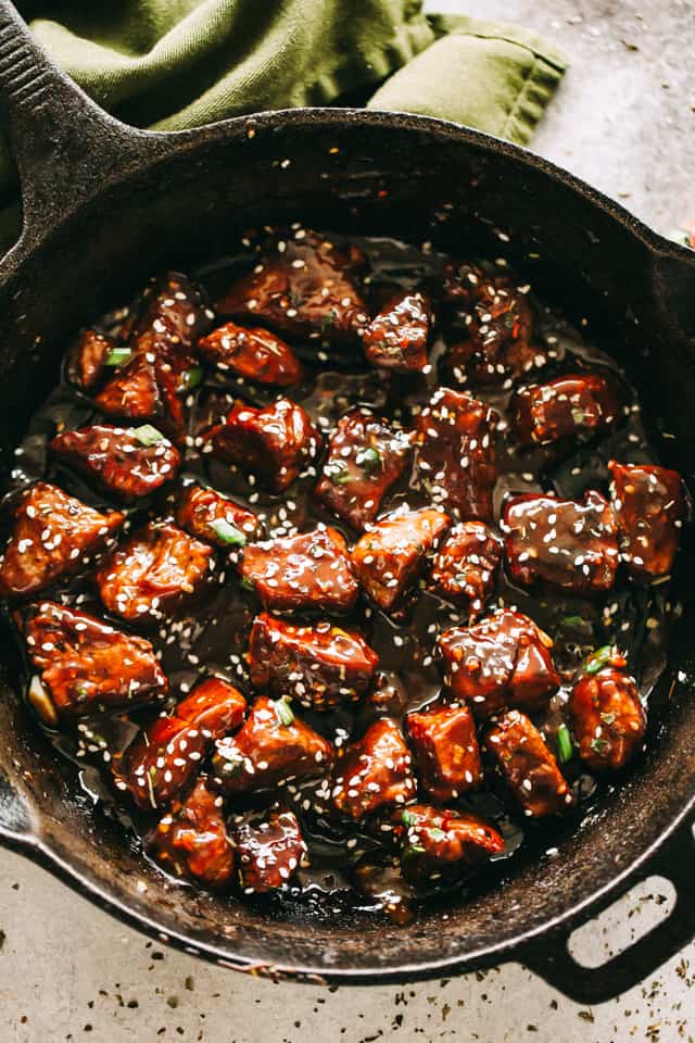 Honey Garlic Steak Bites Easy Sirloin Steak Game Day Recipe