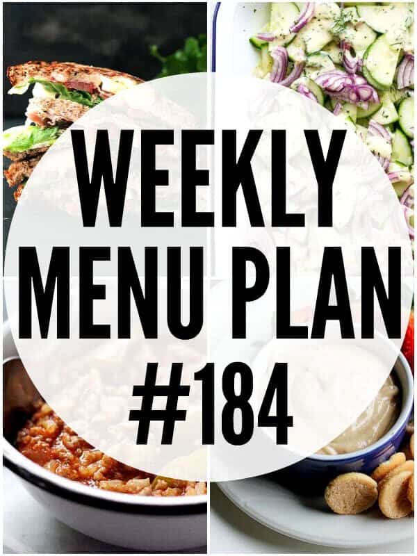 WEEKLY MENU PLAN 184