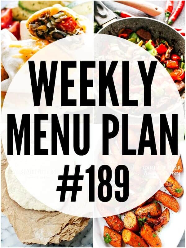 WEEKLY MENU PLAN 189