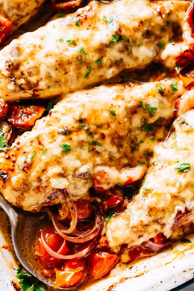 Juicy Caprese Baked Chicken | Easy Baked Chicken Breast Recipe