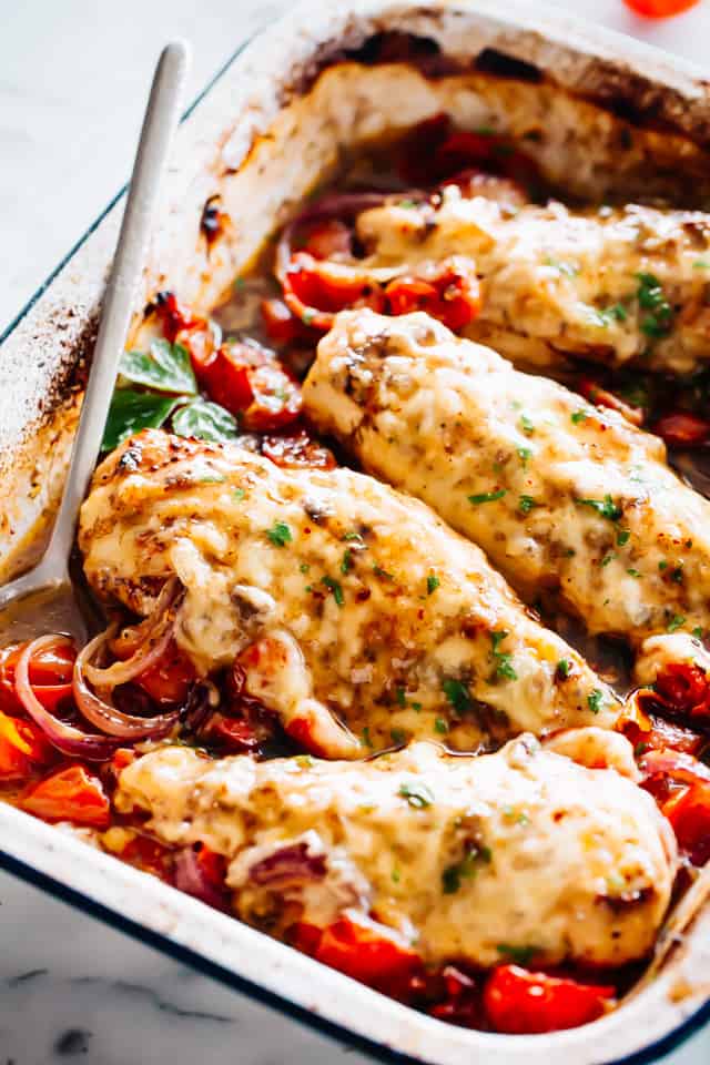 Caprese Balsamic Baked Chicken Breasts Recipe