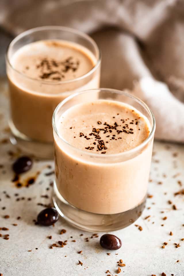 Coffee Protein Smoothie in a glass