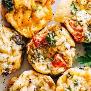 Breakfast Egg Muffins served on a plate.