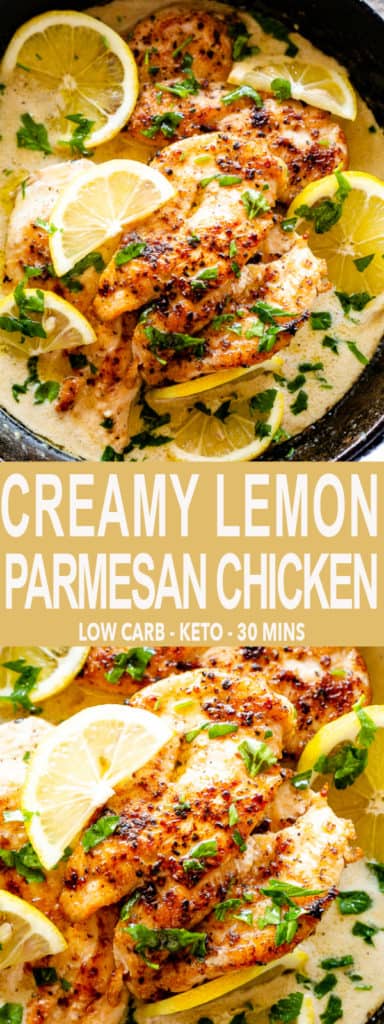 Creamy Lemon Parmesan Chicken | Easy Chicken Breasts Dinner Idea