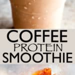 Pinterest pin - Smoothie with coffee