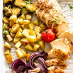Garlic Herb Baked Chicken Breasts with Potatoes & Veggies