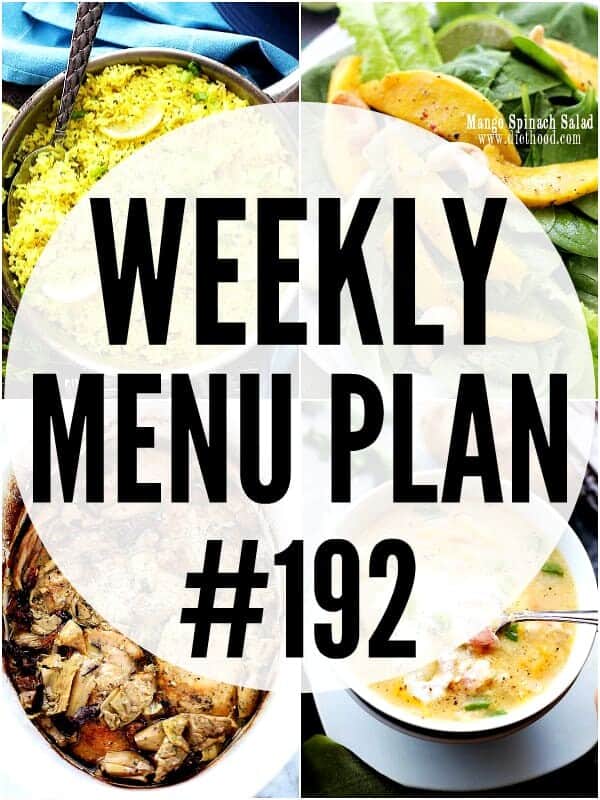 WEEKLY MENU PLAN 192