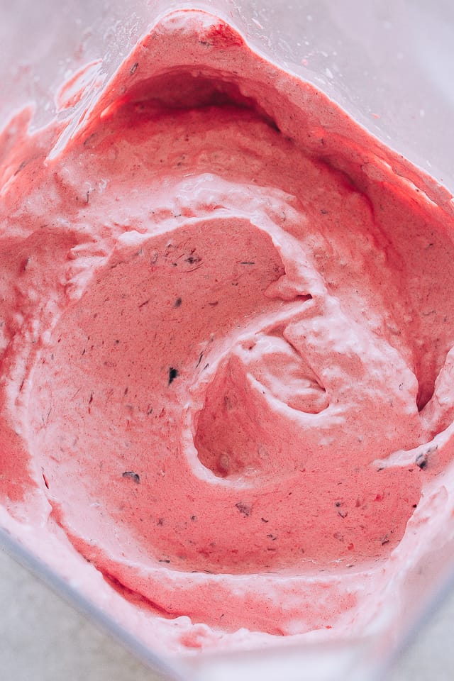 Berry Ice Cream whipped in a blender.