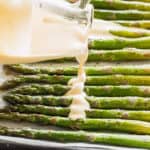 Easy Oven Roasted Asparagus with Hollandaise Sauce