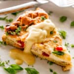 Slice of Cauliflower Crust Breakfast Quiche