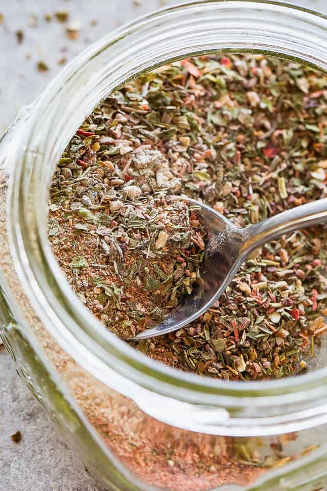 Spices and Herbs in a jar