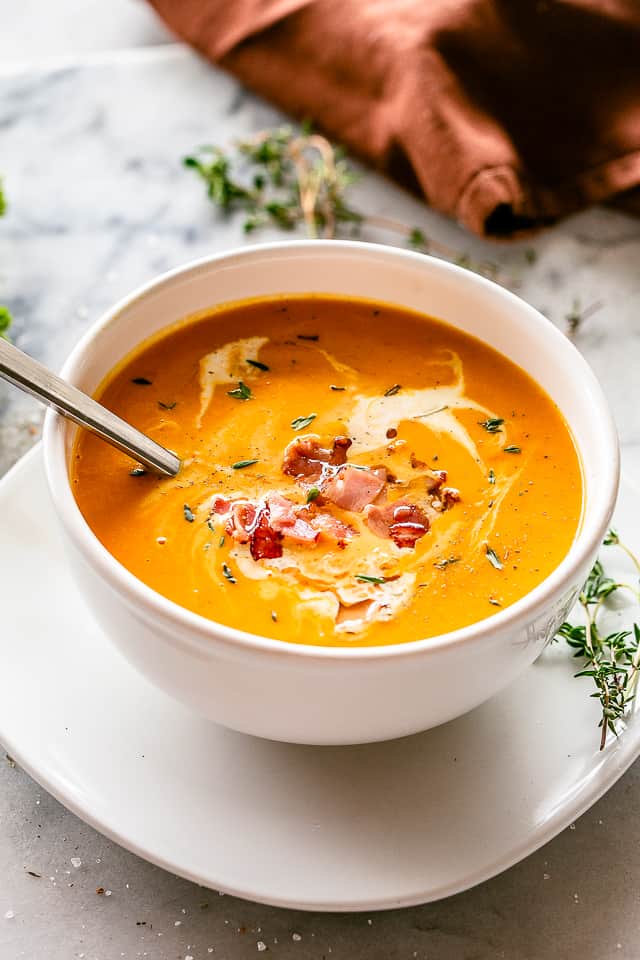 Carrot Soup in a bowl