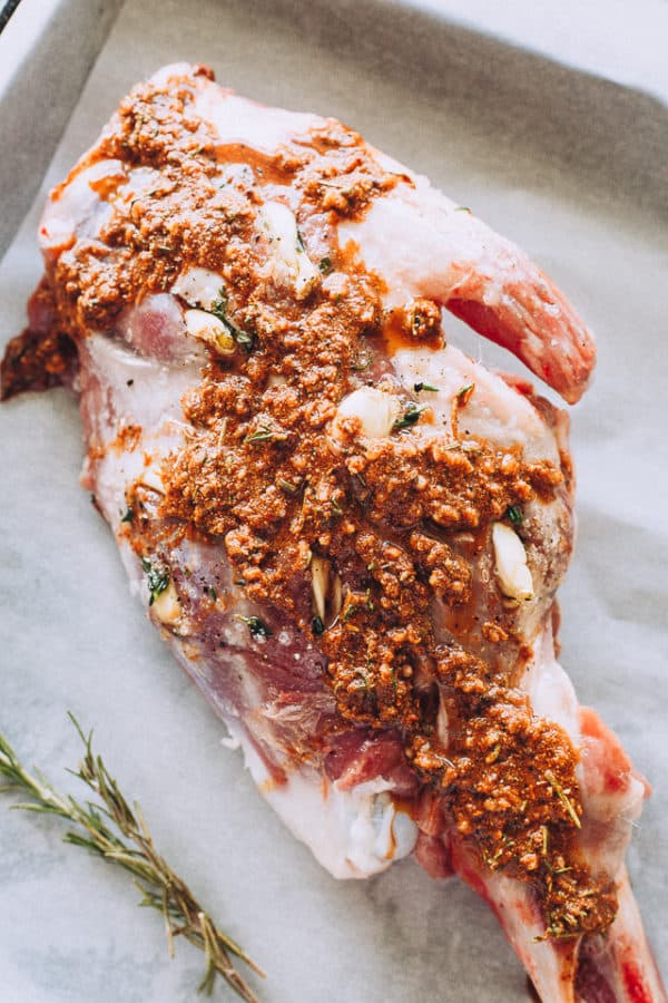 Garlic-Herb and Paprika Roast Leg of Lamb Recipe | Diethood