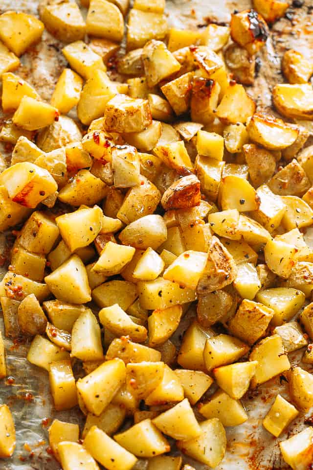 Maple Mustard Roasted Potatoes