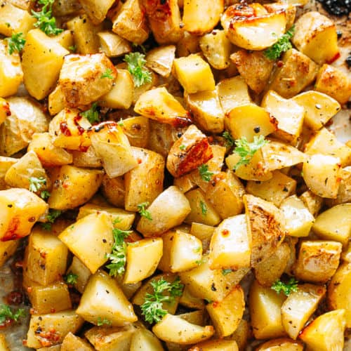 Maple Mustard Roasted Potatoes Recipe | Diethood