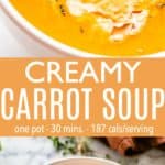 Carrot Soup Pin image