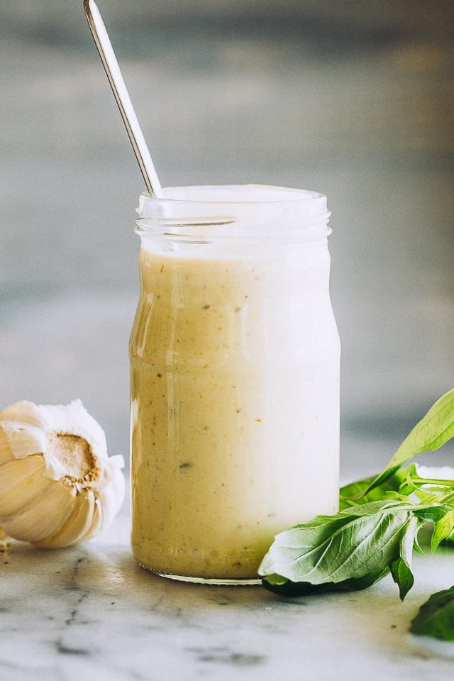 Low Carb Homemade Alfredo Sauce in a jar. 