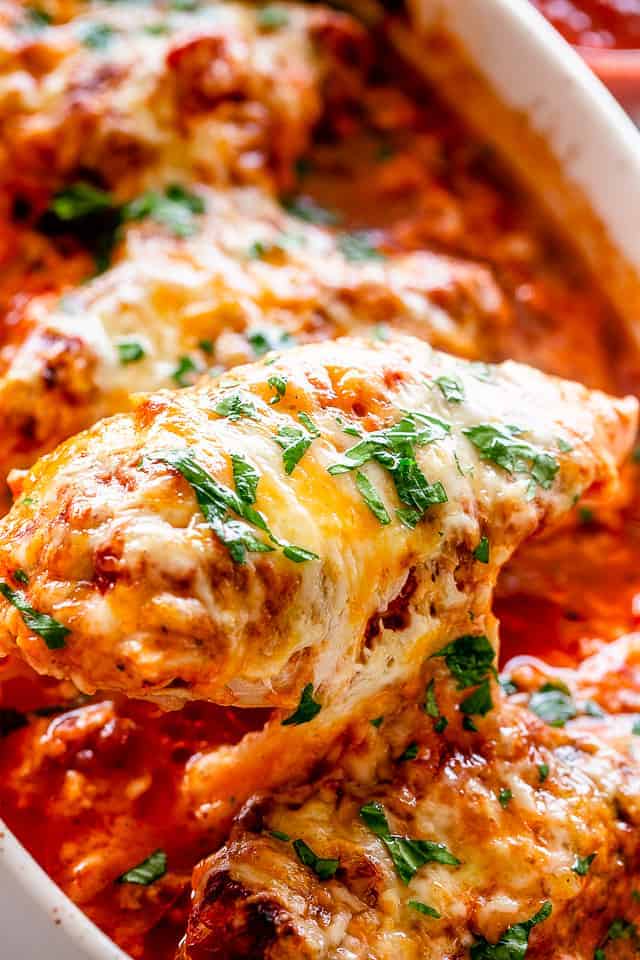 Baked chicken breast and cheese recipes