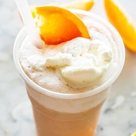 Creamsicle Ice Cream Soda in a cup.