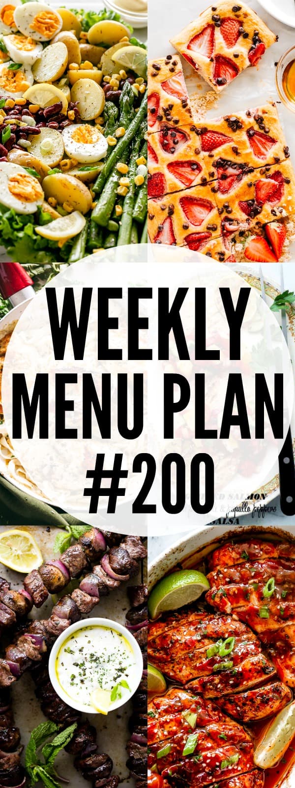 Weekly Menu Plan 200 Pin Image