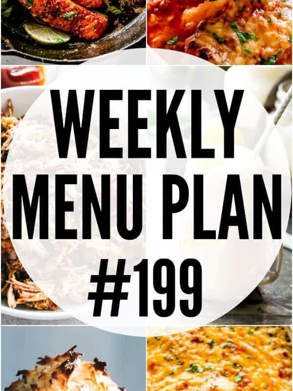 Weekly Menu Plan Pin Image