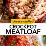 Crockpot Meatloaf Pinterest image.