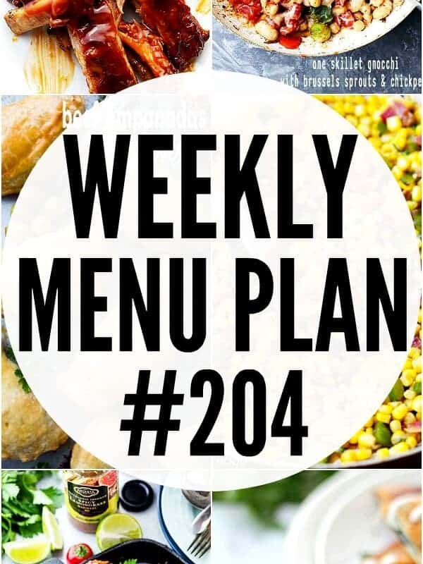 WEEKLY MENU PLAN 204 IMAGE