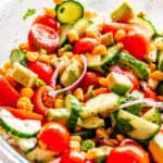 Corn Salad with Lime Cumin Vinaigrette