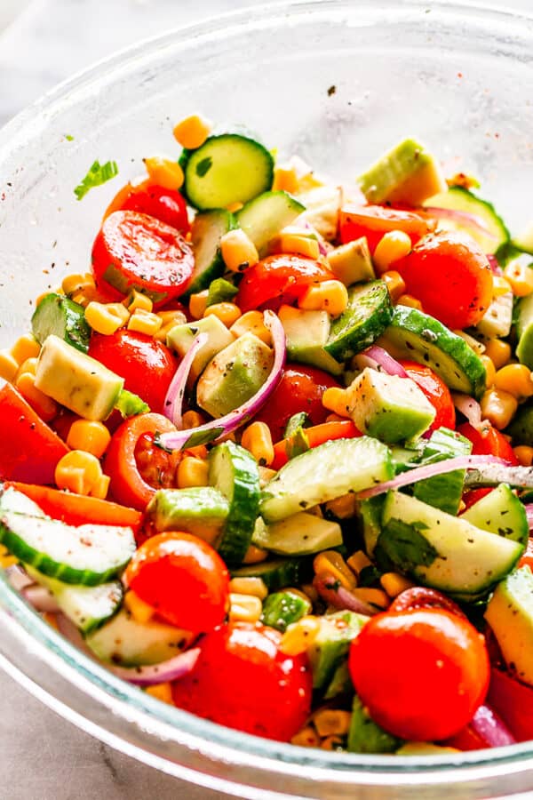 Corn Salad with Tomatoes and Avocado - Diethood