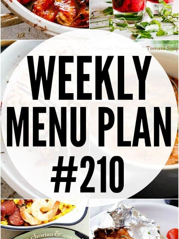 WEEKLY MENU PLAN 210 PIN IMAGE