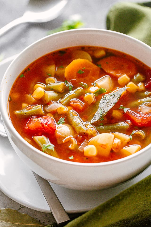 Vegetable Soup in a bowl.