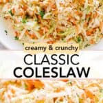 Classic coleslaw Pinterest image.