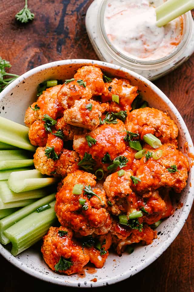 Air Fryer Buffalo Cauliflower Bites Diethood