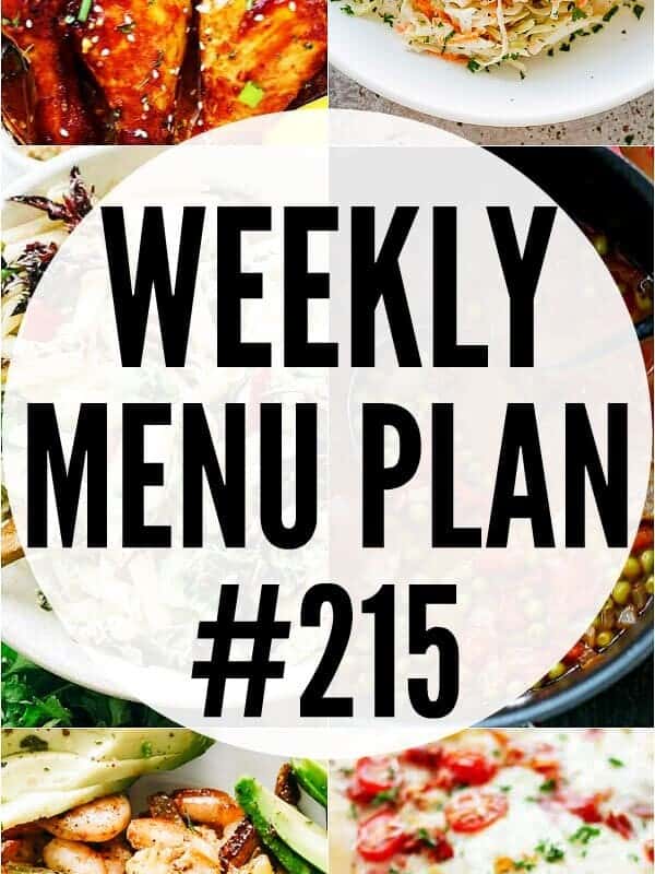 WEEKLY MENU PLAN #215 PIN IMAGE