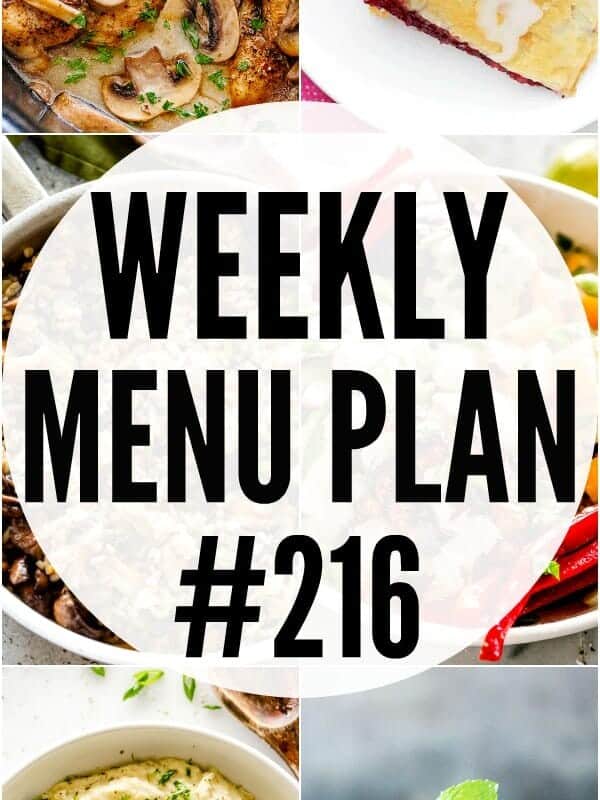 WEEKLY MENU PLAN #216 PIN IMAGE