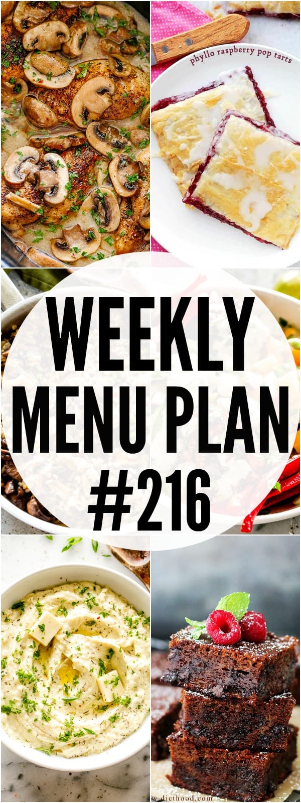 WEEKLY MENU PLAN #216 PIN IMAGE