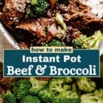 Instant Pot Beef Broccoli Pinterest long image.
